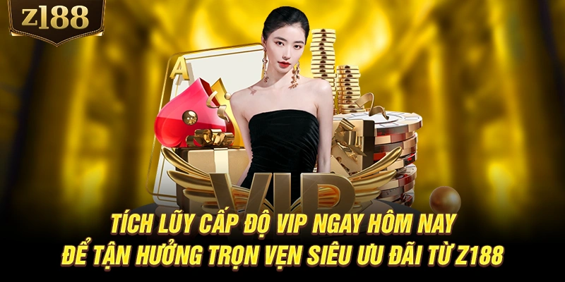 Tích lũy cấp độ VIP ngay hôm nay để tận hưởng trọn vẹn siêu ưu đãi từ Z188